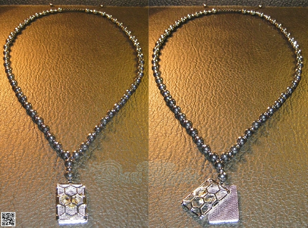 Мъжки гердан от естествени камъни Хематит - DM-1005