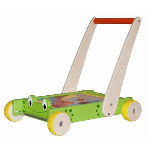 Дървен конструктор-количка за прохождане //  Woody
