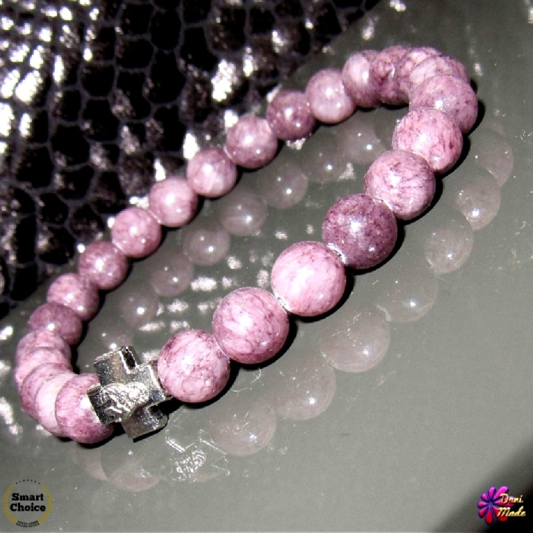 Мъжка гривна от естествени камъни Жадеит - DM-2349