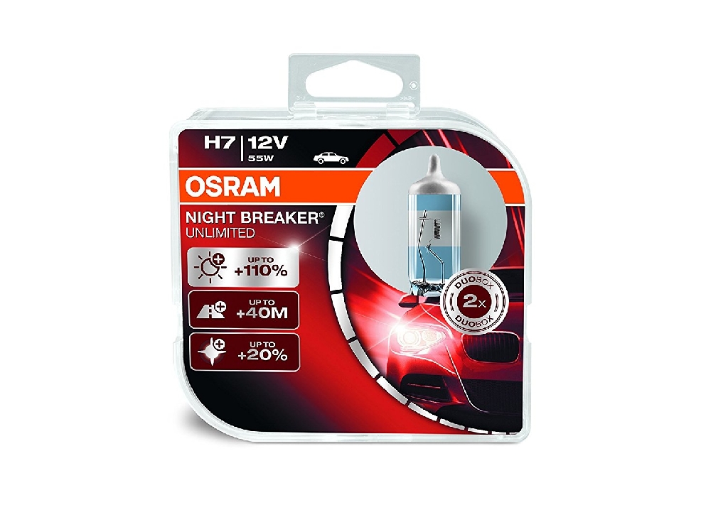 Σετ λαμπτήρων αλογόνου OSRAM NIGHT BREAKER Απεριόριστη H7 12V