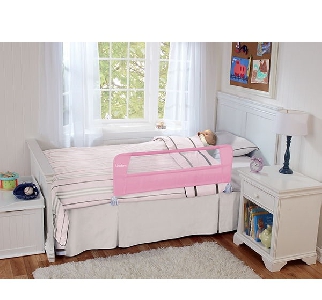 Преграда за легло розова за деца // Lindam