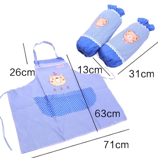 Főzőkötény praktikus mandzsettával