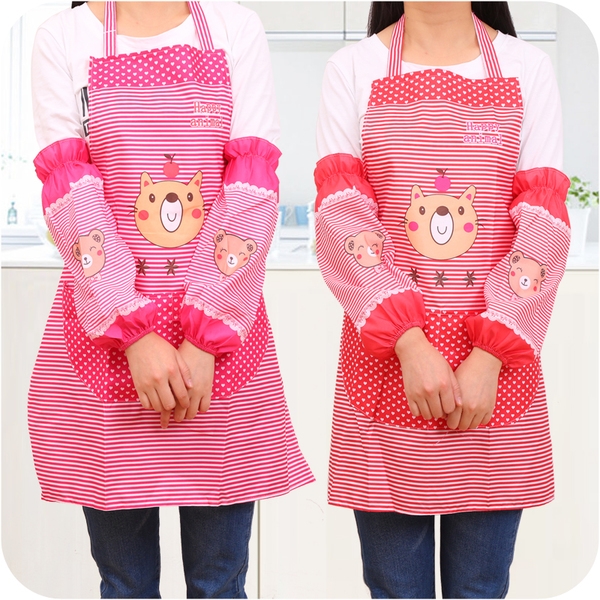 Főzőkötény praktikus mandzsettával