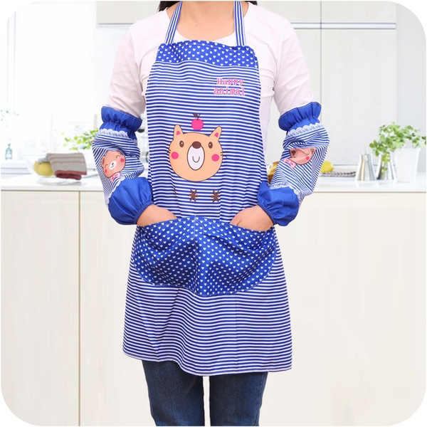 Főzőkötény praktikus mandzsettával