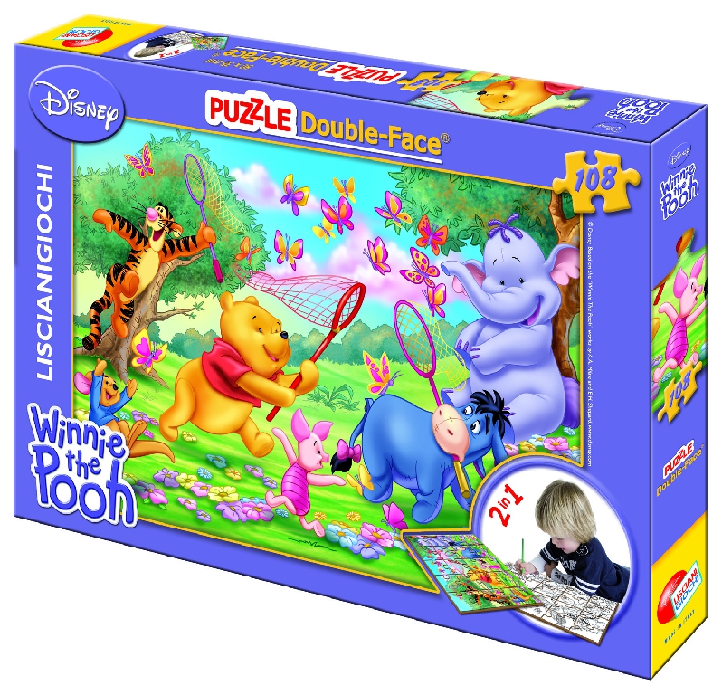 Пъзел с Disney герои с две лица 108 части / 4 модела // LISCIANI