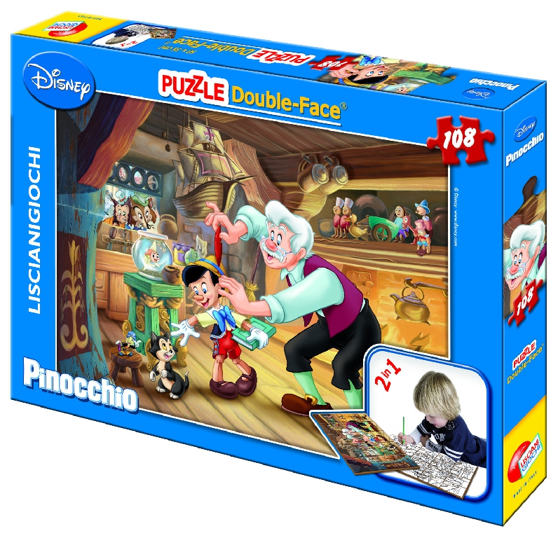 Пъзел с Disney герои с две лица 108 части / 4 модела // LISCIANI