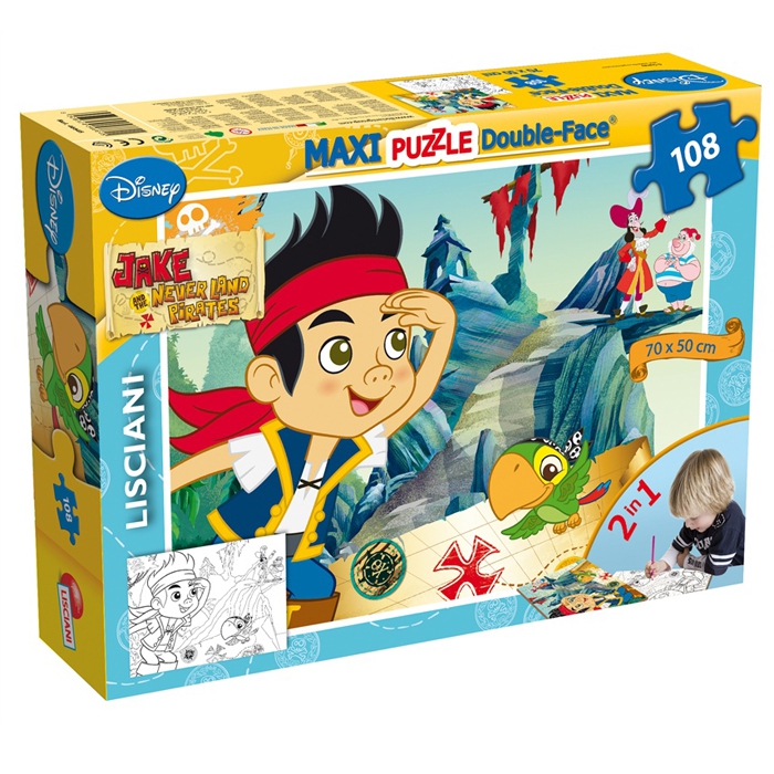 Пъзел детски Maxi  Джейк и Пиратите от Невърленд  108 части //  Lisciani 