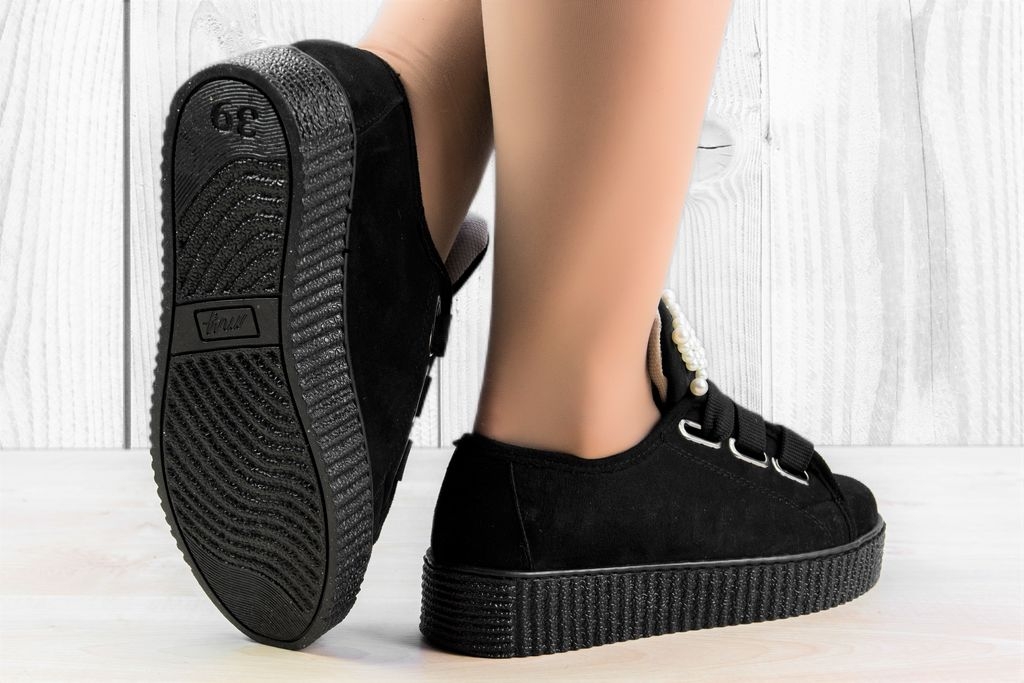 Дамски кецове с Перли в Черно