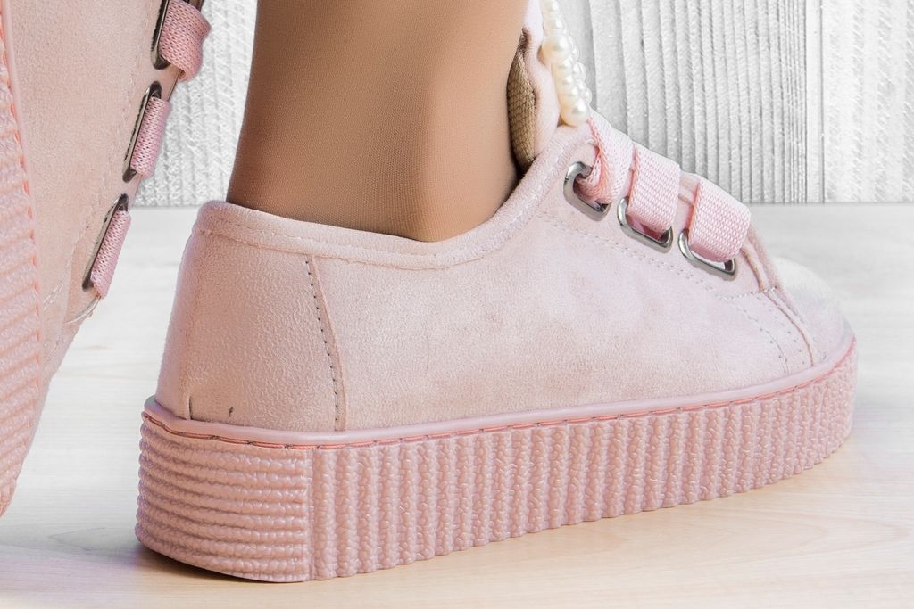 Дамски кецове с Перли в Розово