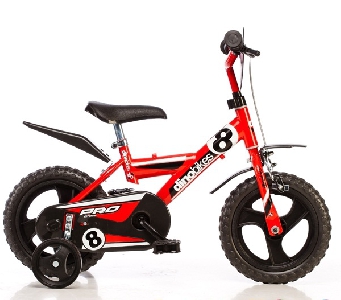 Червено колело за деца 12 инча  // Dino Bikes 