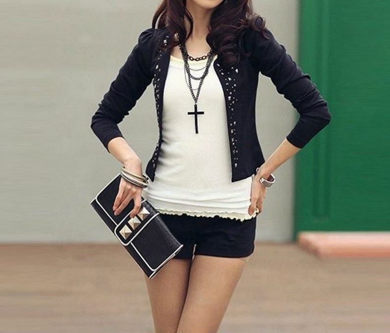 Дамско стилно сако Mooanr