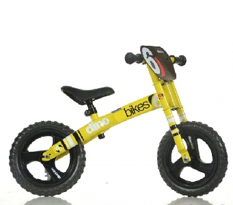 Жълто детско колело за баланс  // Dino Bikes 