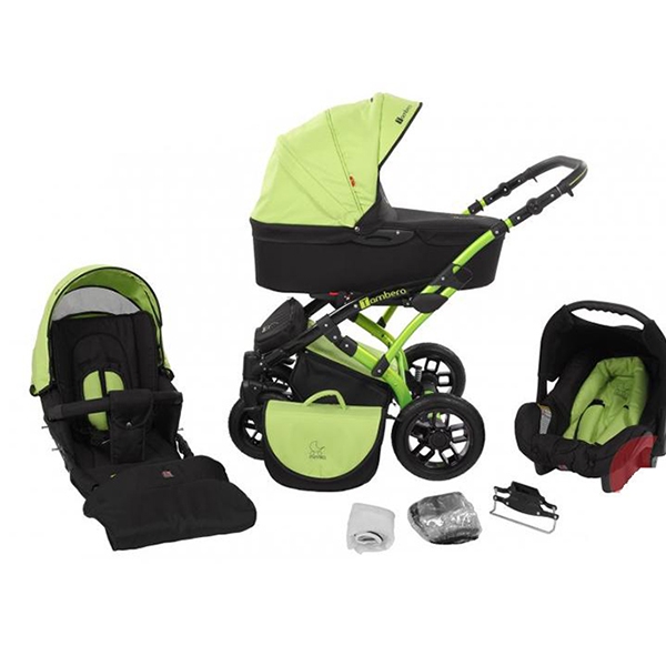 Черна и зелена комбинирана бебешка количка 2 в 1 TUTEK Tambero  ( AK2 )