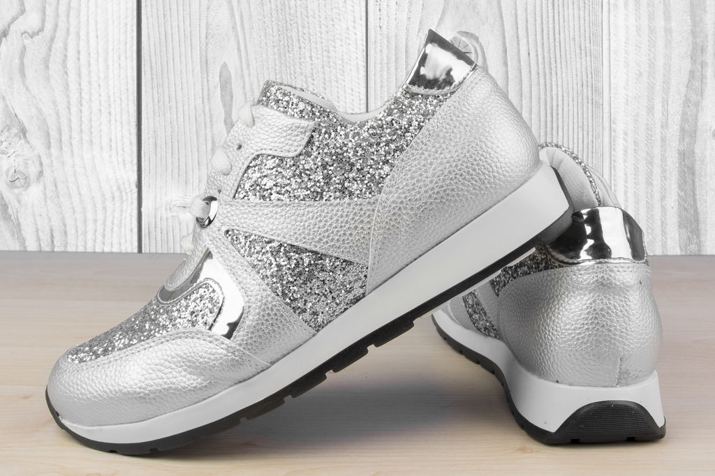 Дамски маратонки Silver Disco Ball