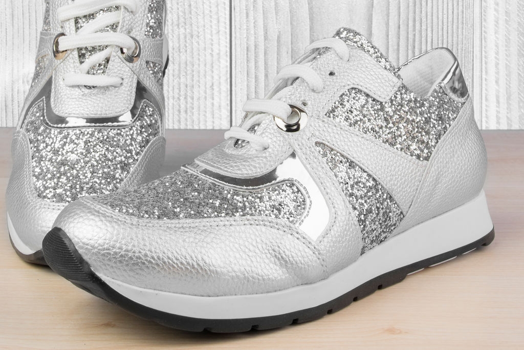 Дамски маратонки Silver Disco Ball