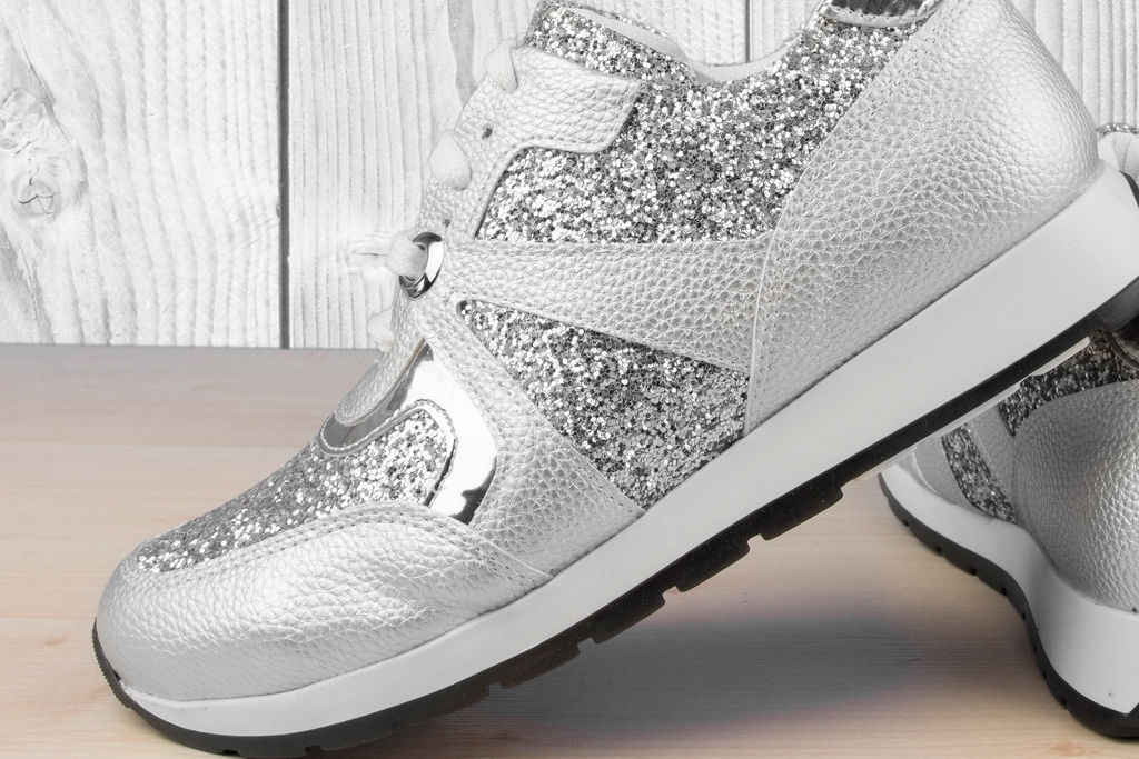 Дамски маратонки Silver Disco Ball