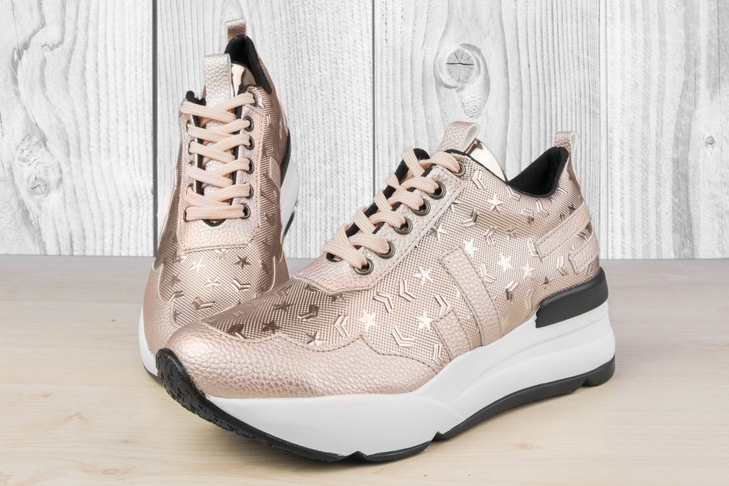 Дамски обувки Stripes & Stars Gold