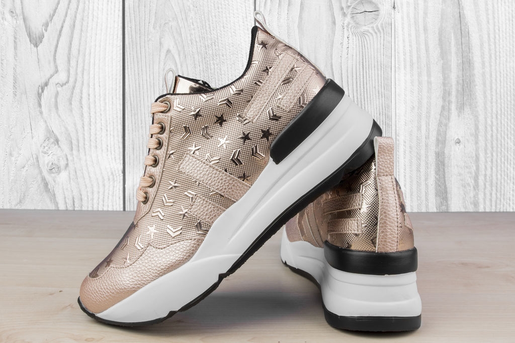 Дамски обувки Stripes & Stars Gold