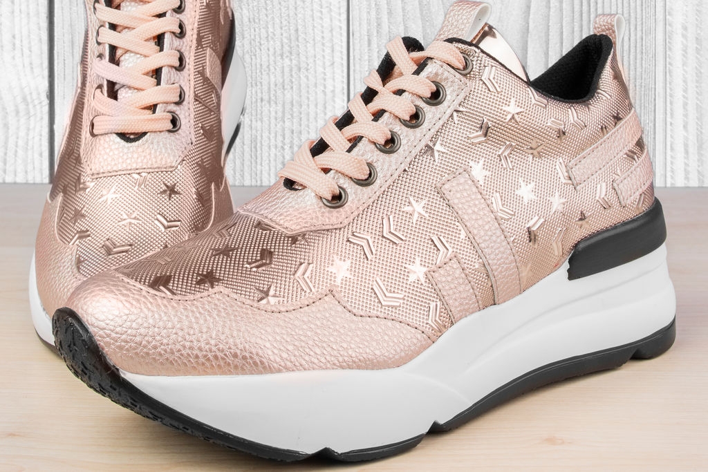 Дамски обувки Stripes & Stars Gold