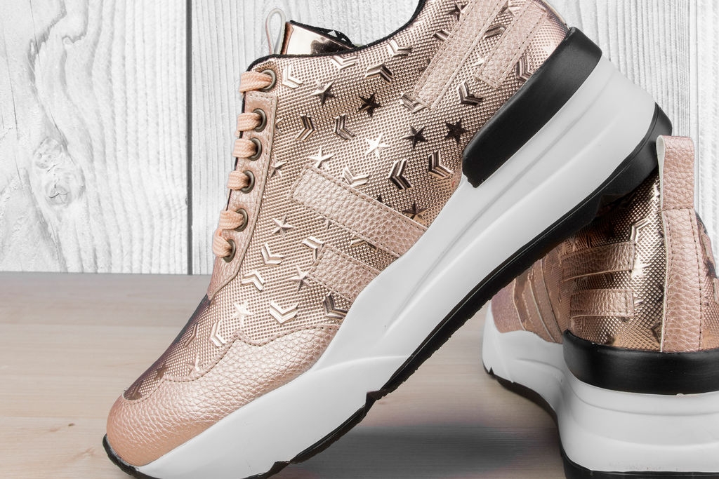 Дамски обувки Stripes & Stars Gold