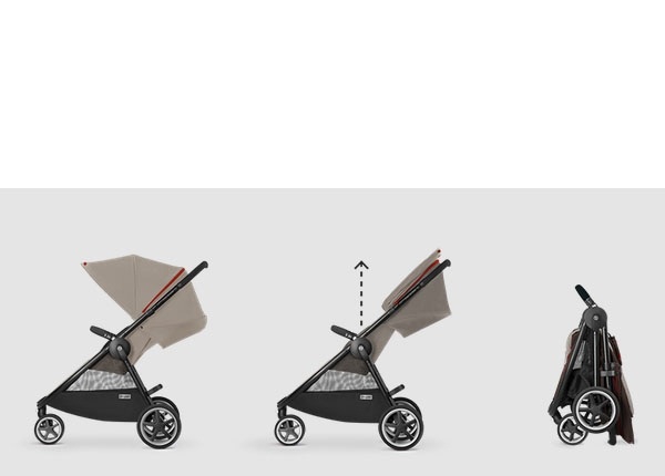 Червена бебешка количка //  Cybex Agis M Air 4 Hot and Spicy