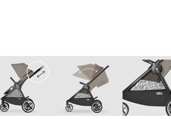 Червена бебешка количка //  Cybex Agis M Air 4 Hot and Spicy