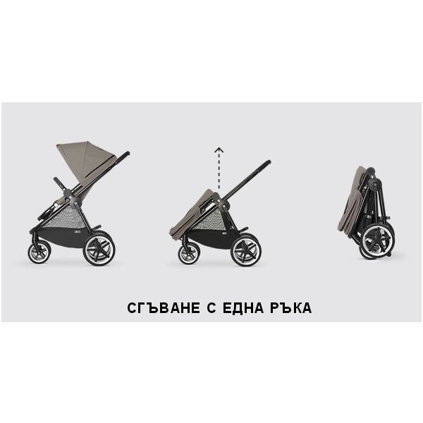 Бебешка сива количка // Cybex Balios M Coffee Bean