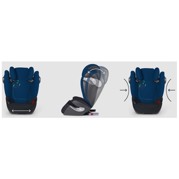 Сиво детско столче за кола Moon Dust // Cybex Solution M Fix 