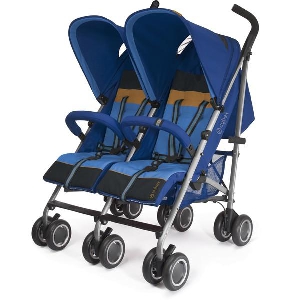 Синя детска количка за близнаци // Cybex Twinyx Heavenly Blue