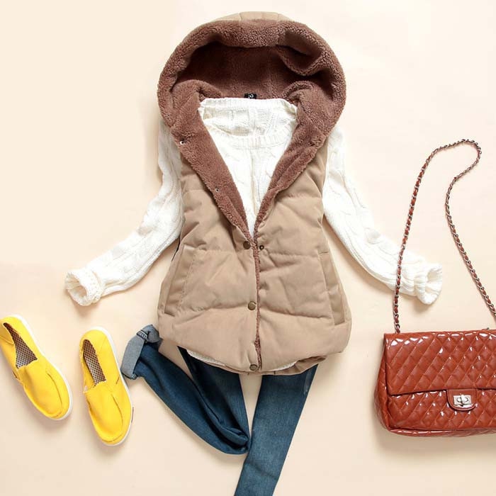 Γιλέκο σε διάφορα χρώματα με με επένδυση πάπλωμα